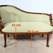 Small Mahogany Backsplash Daybed, Return from Egypt Style – Early 20th Century