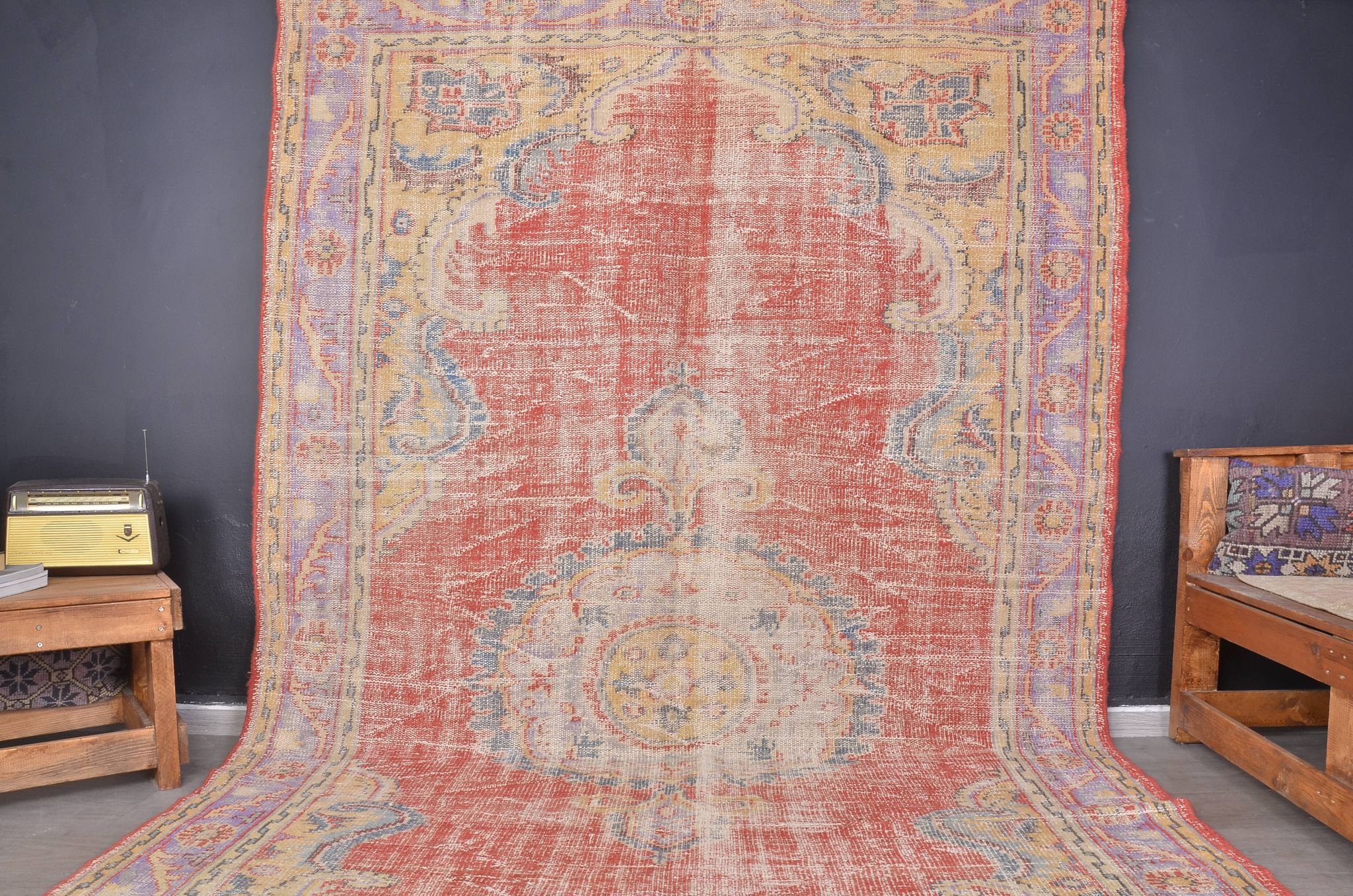 Tapis floral vintage anatolien sku700