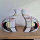 Duo de vases aux formes scupturales - Peints à la main