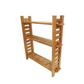 Modular wooden wall shelf