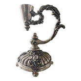 Vintage Italian candle holder in silver metal registered model
