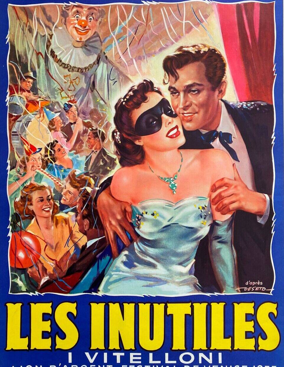 Original cinema poster "The Vitelloni" Federico Fellini 36x56cm 1953