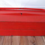 Bright red vintage tool box