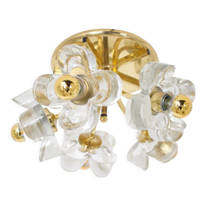 Plafonnier en laiton & fleurs Simon