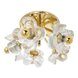 Brass ceiling lamp & flowers Simon & Schelle