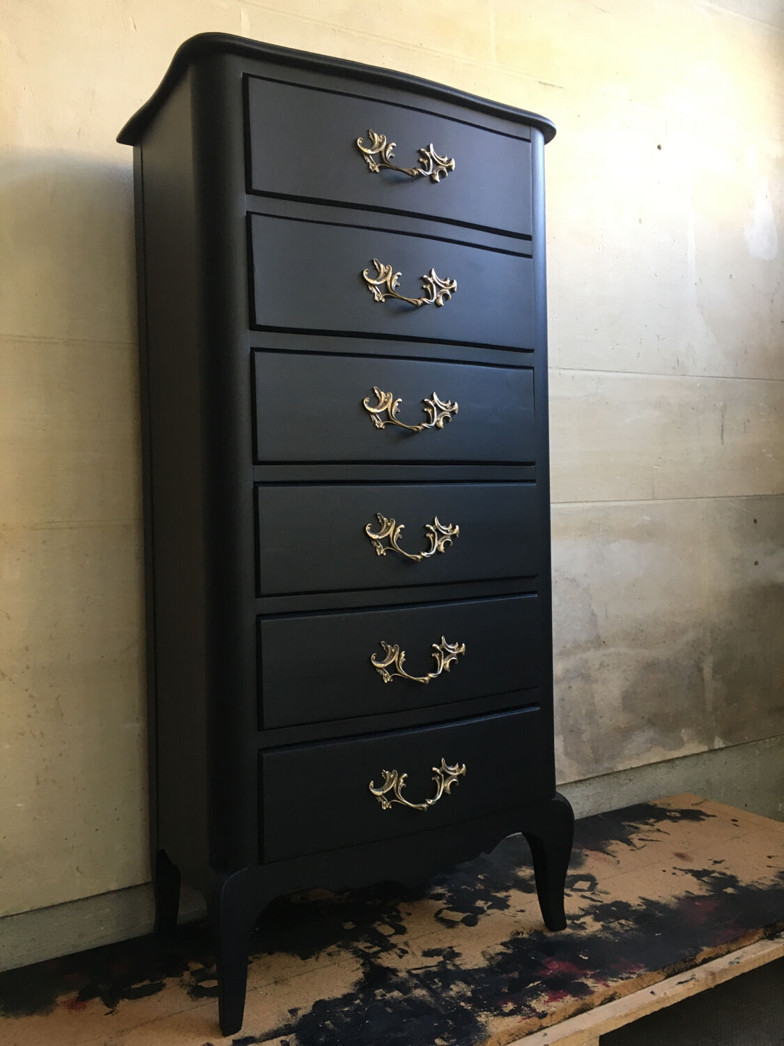 Vintage chiffonnier with black makeover