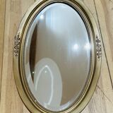 Miroir ovale doré