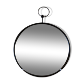 Round industrial style mirror to hang
