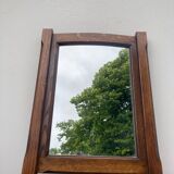 Rectangular wooden mirror