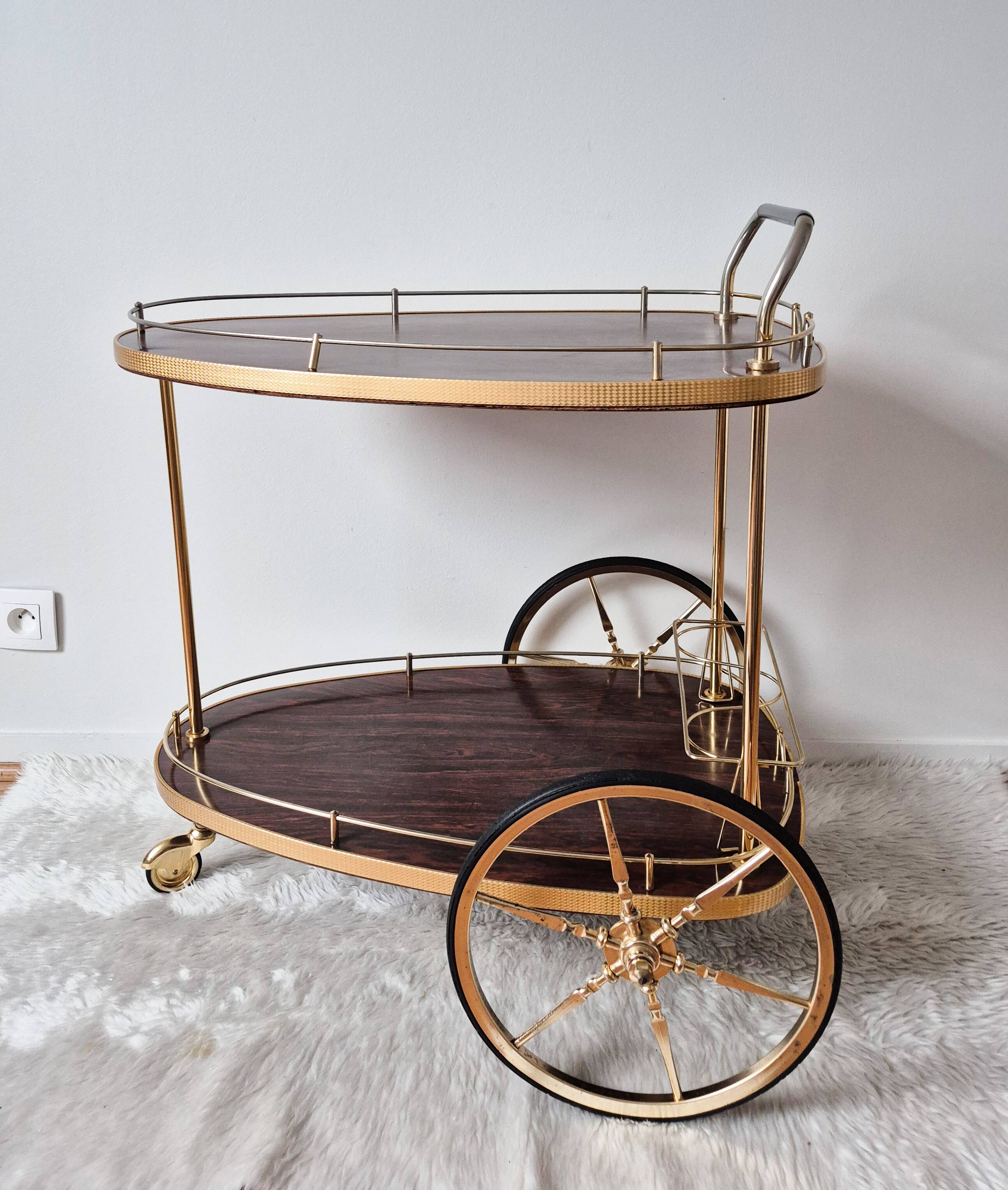 Vintage rolling table, bar cart