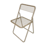 Chaise pliante vintage designer "Ted net" de Niels Gammelgaard blanche