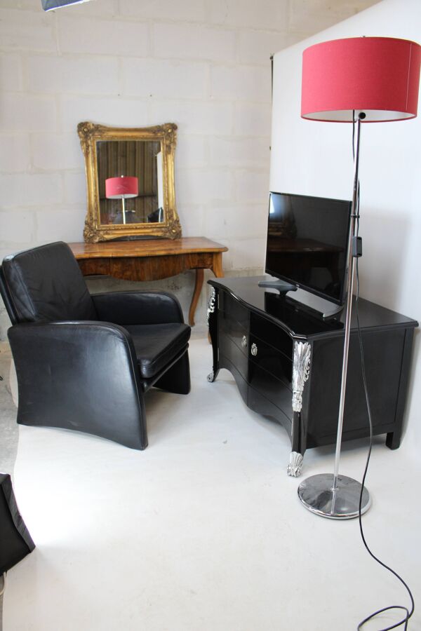 Lampadaire ajustable en hauteur 3 ampoules suede