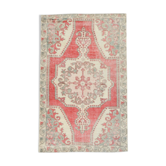 4x7 anatolian handmade vintage rug 215x138cm