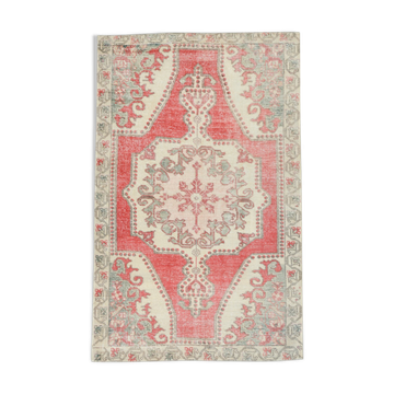 4x7 anatolian handmade vintage rug 215x138cm