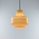 Vintage Beige/Yellow Glass Pendant Lamp