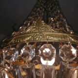 Balloon chandelier in bronze and crystal
