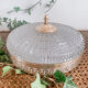 Ceiling lamp in glass and brass