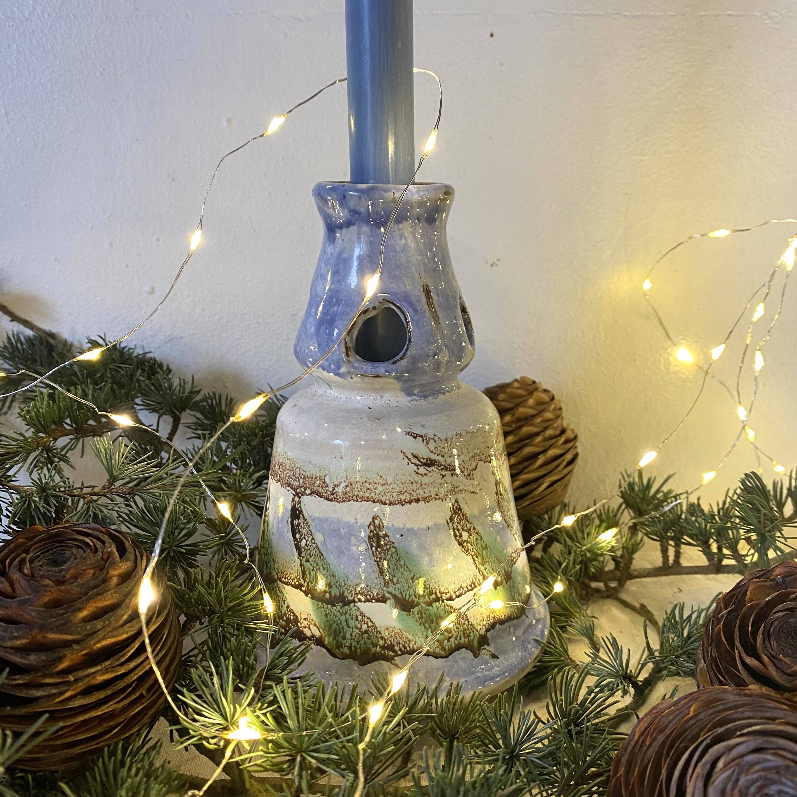 Ceramic candle holder, handcrafted