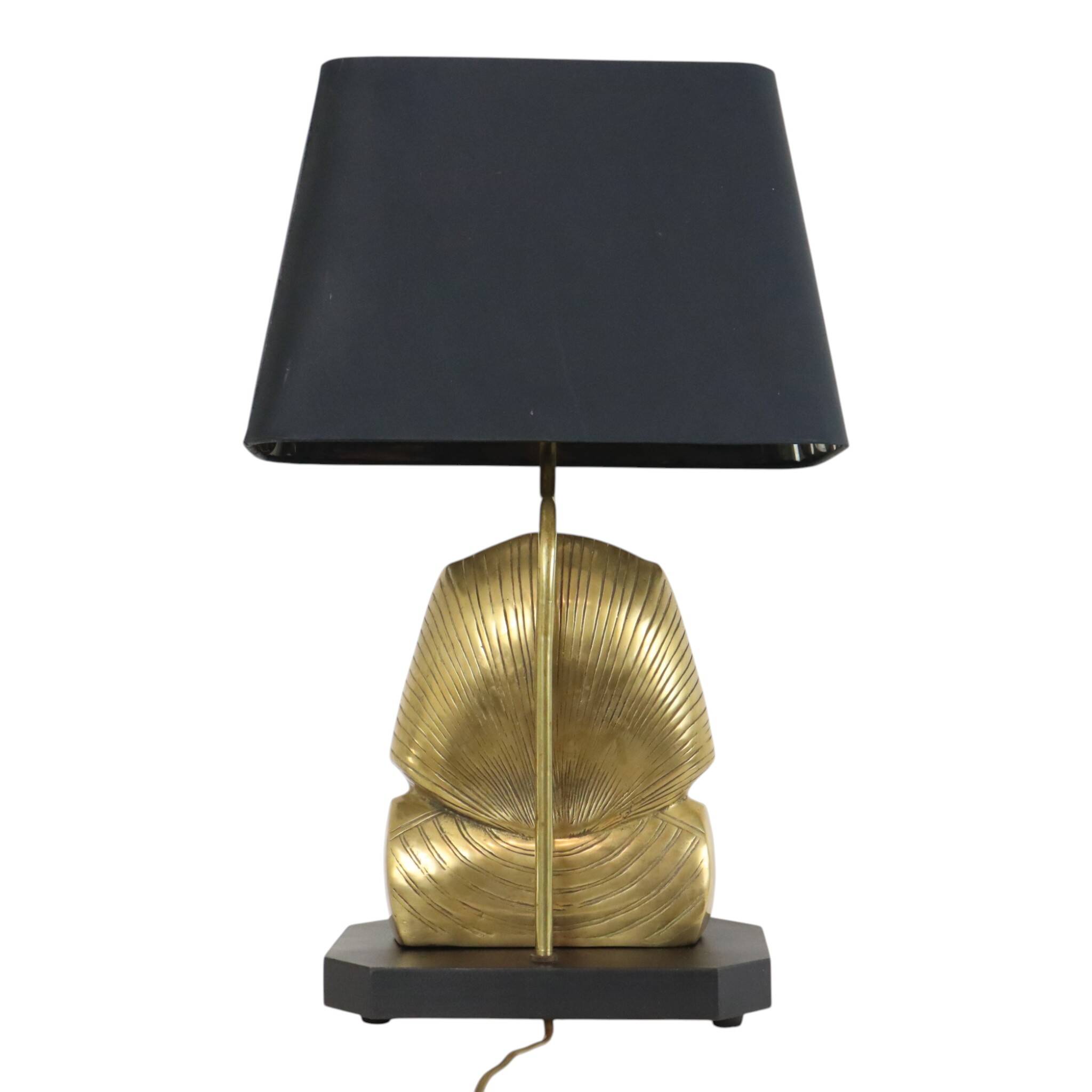 Vintage Brass Pharaoh Table Lamp Hollywood Regency 56cm