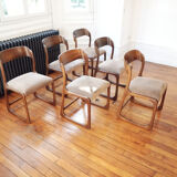 Suite of 6 Baumann sled chairs