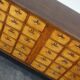 Dutch industrial apothecary cabinet in beech and oak 1940s