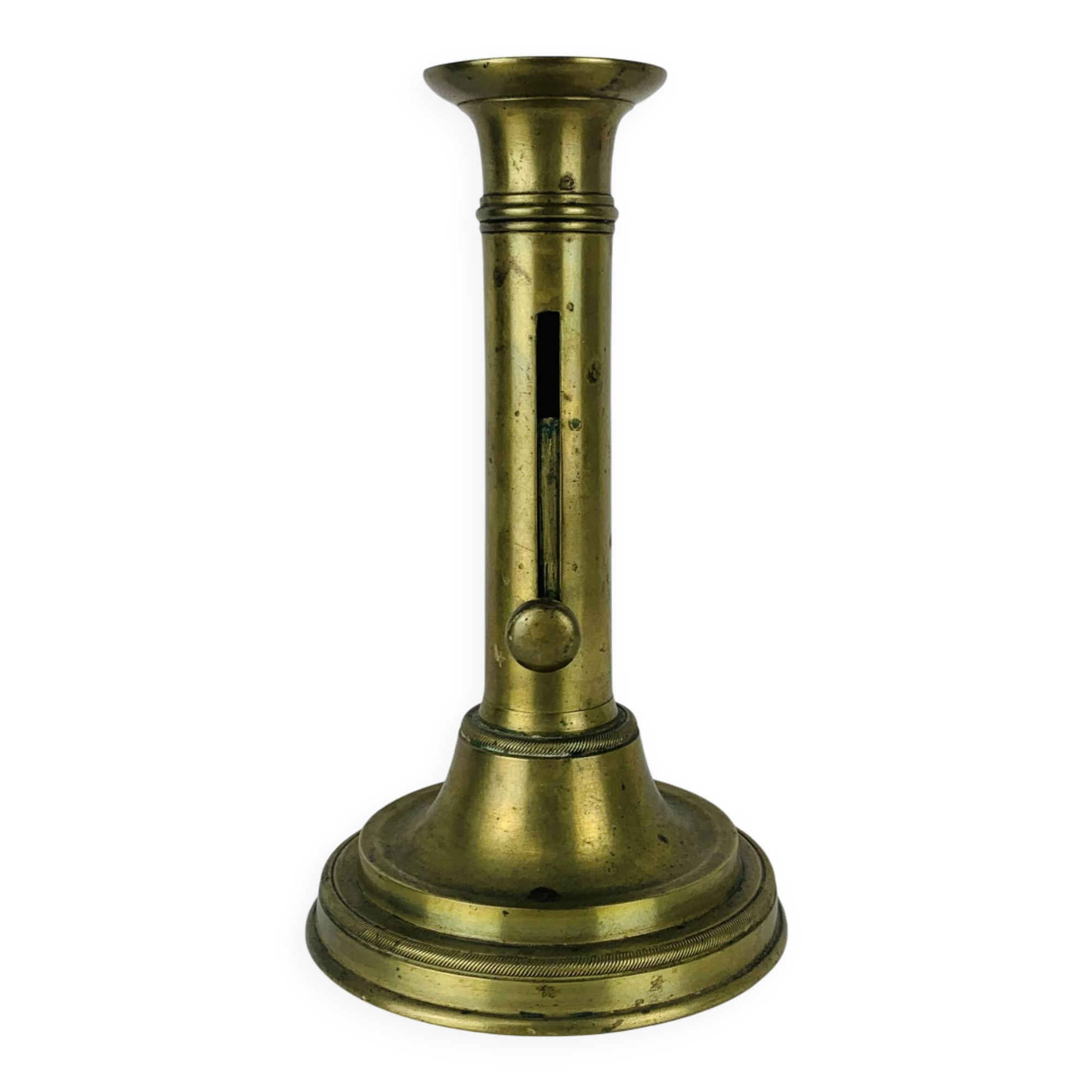 Golden brass candlestick, vintage