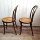 Curved wood bistro chairs