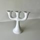 Chandelier with 3 branches in white ceramic Guldkroken Sweden – Vintage