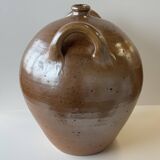 Large round stoneware jar