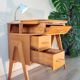 SINGER desk with compass legs from the 1960s