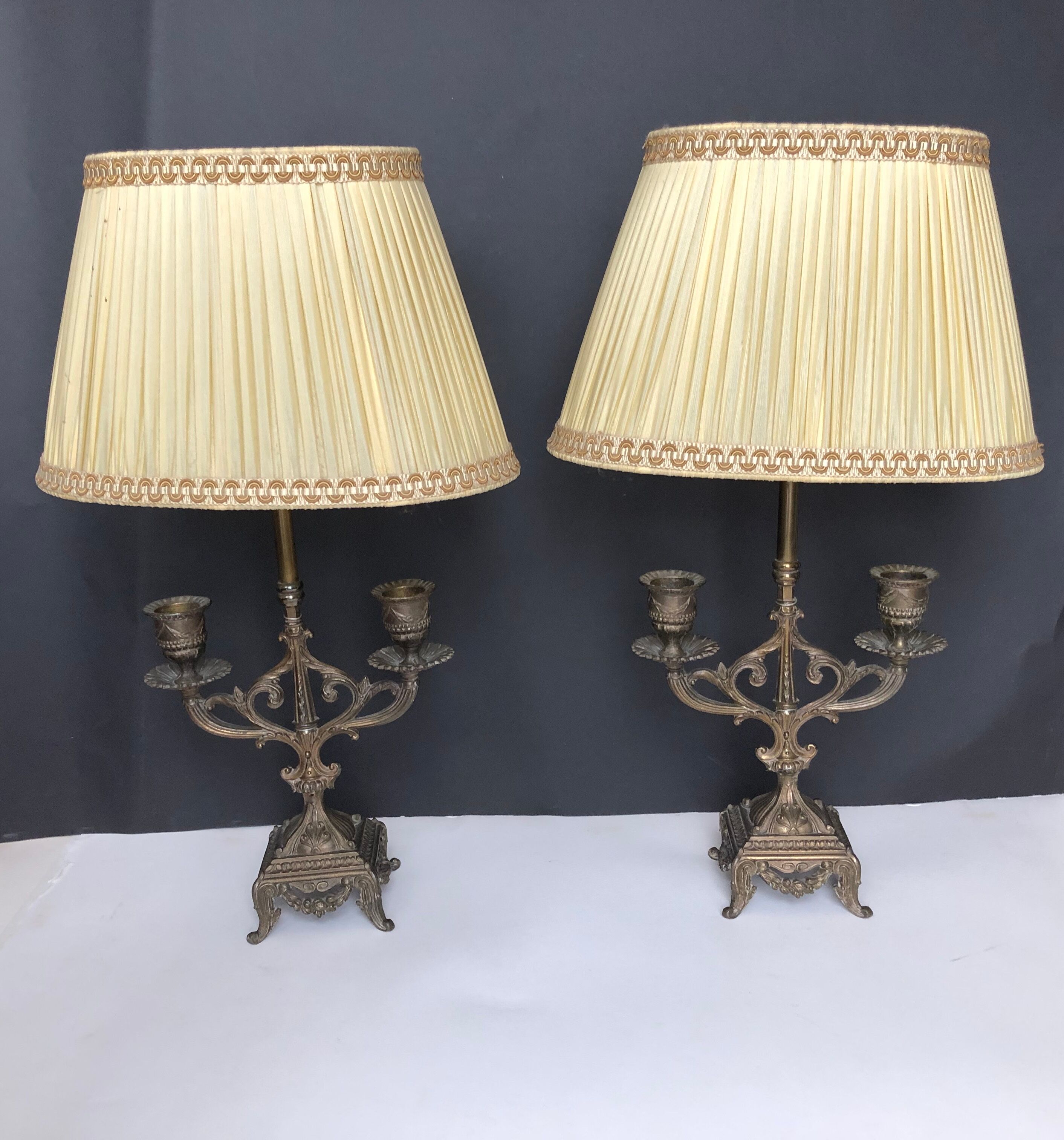 Pair of bedside lamps