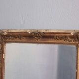Miroir Restauration stuc doré rectangle 137 x89 cm
