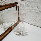 Chiseled glass decanter