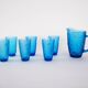 Set of glass and jug, Italian design, 1970s, made in Italy