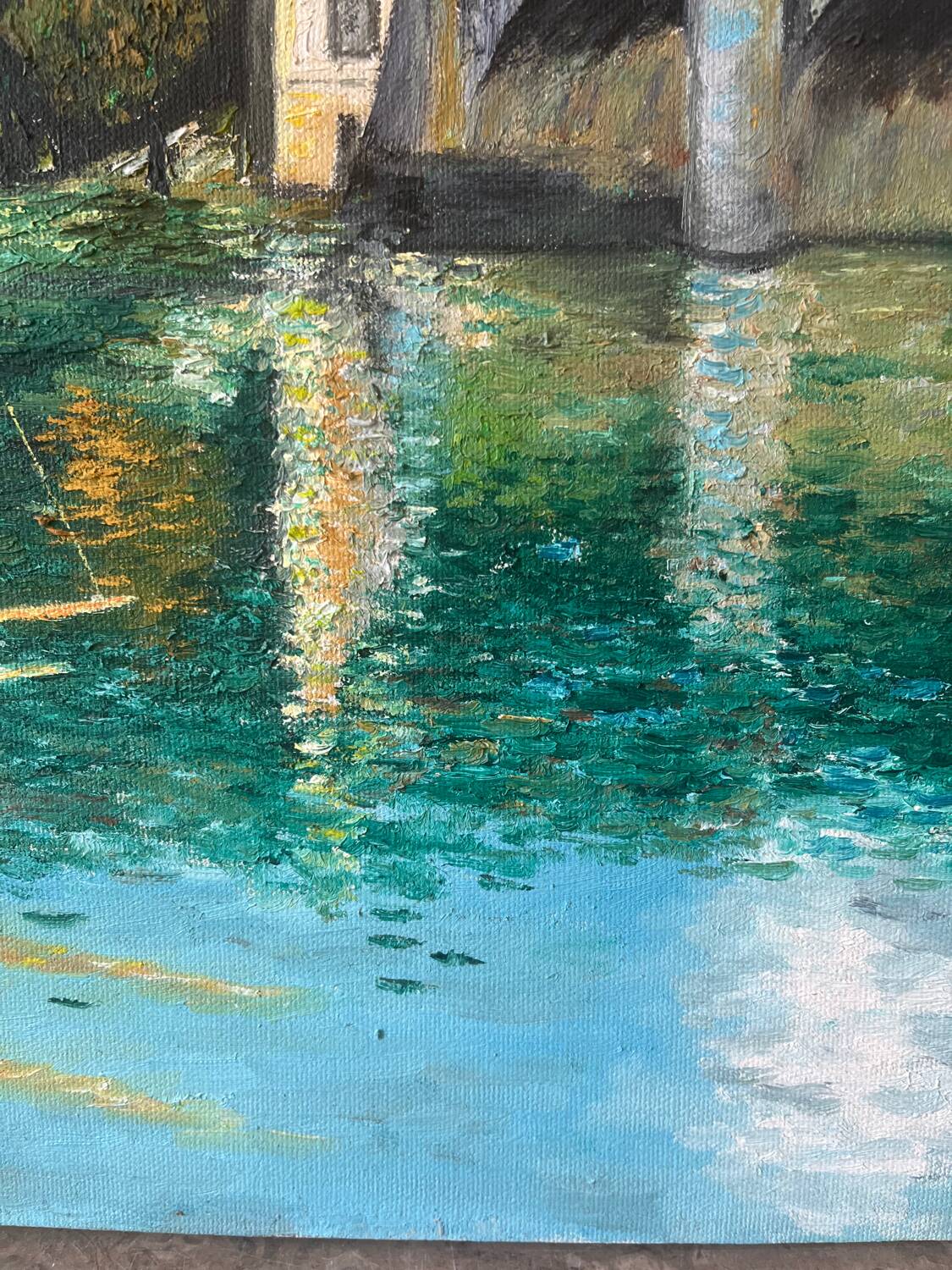 Riverboats on the Seine, signed