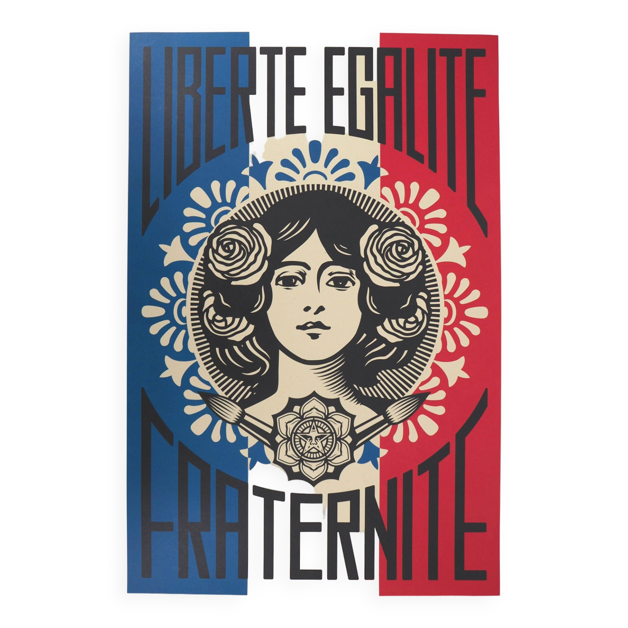 Shepard Fairey (Obey Giant): Liberty, Equality, Fraternity - Signed lithograph