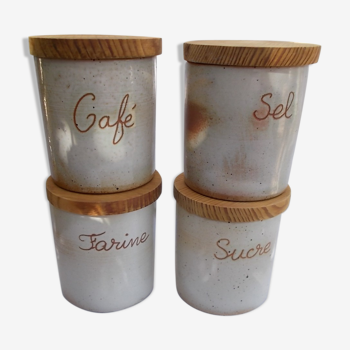 Set 4 sandstone pots