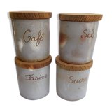 Ensemble 4 pots grès