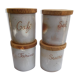 Set of 4 stoneware pots