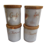 Ensemble 4 pots grès