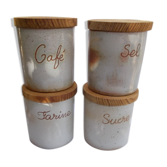 Set 4 sandstone pots