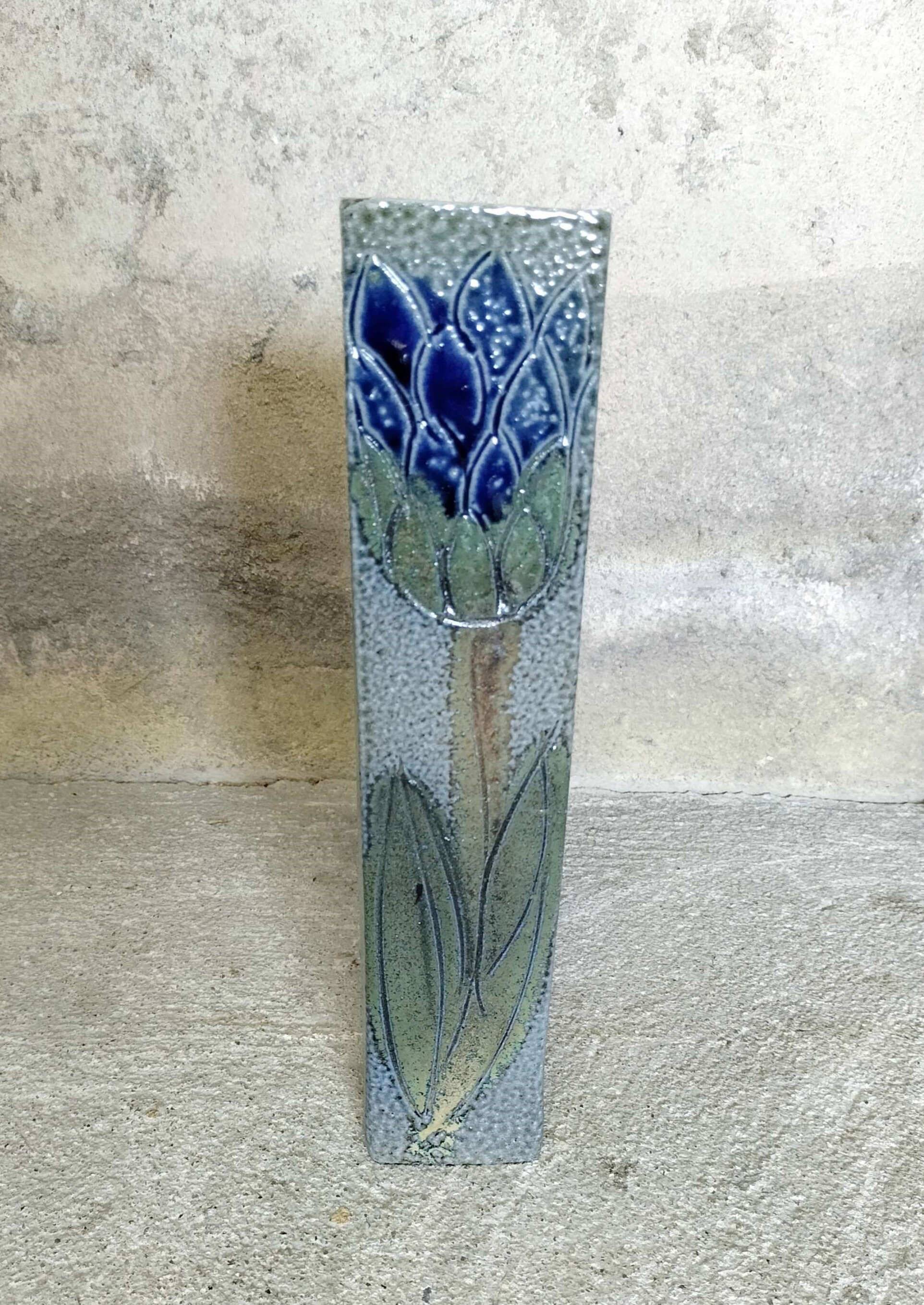 Ceramic vase, salt stoneware, Jean Claude Monange