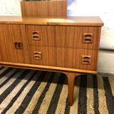 Scandinavian dressing table round mirror