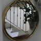 Vintage English brass mirror mid-20th century