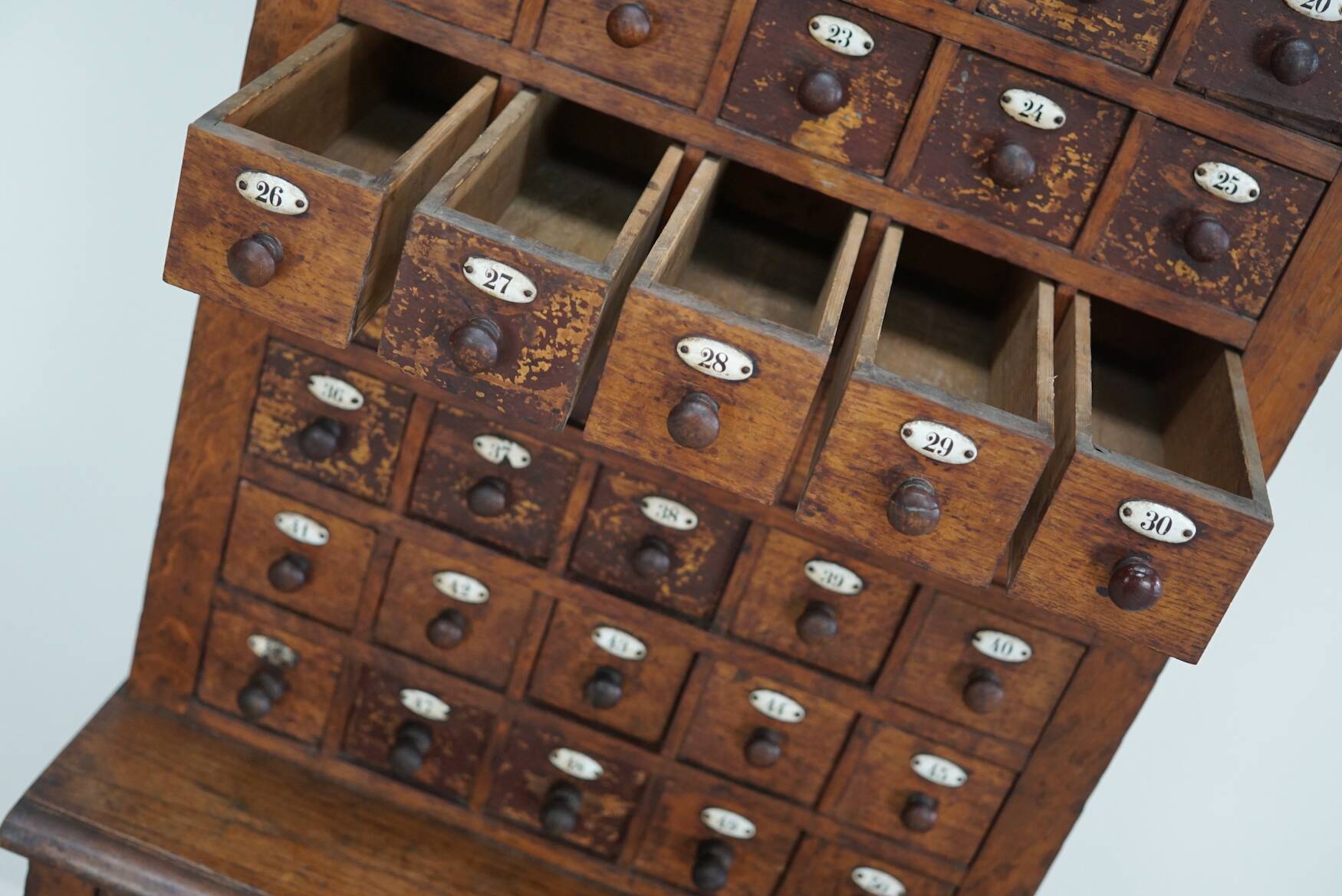 Jeweller's / Watchmaker's Cabinet in French Oak, Early 20th Century
