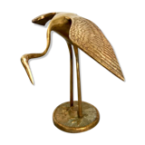 Vintage brass heron
