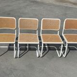 Set of 4 Cesca b32 model chairs in white
