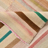 Striped wool kilim rug, 216x292 cm