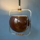 Vintage brown GEPO suspension | Space Age light fixture | Mid-Century Modern ceiling light
