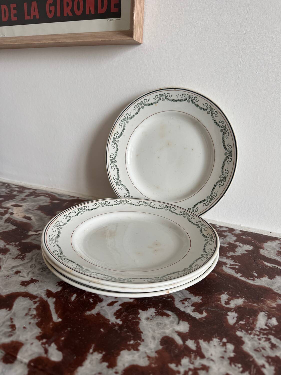 Ironstone plates St Amand